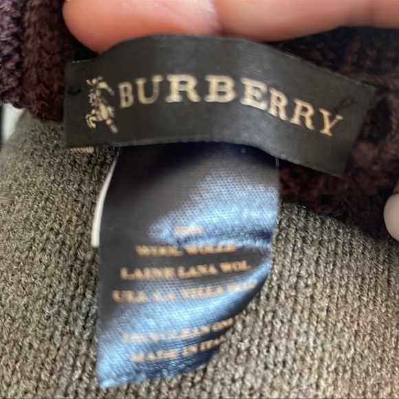 Burberry brown braided scarf 100% wool - Picture 3 of 6